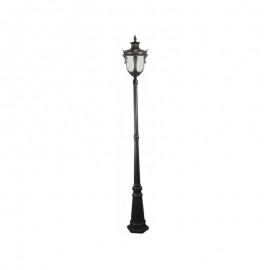 Lighting Inspiration-Wellington Large Single Post On A Standard 3 Piece Post  - Antique Black